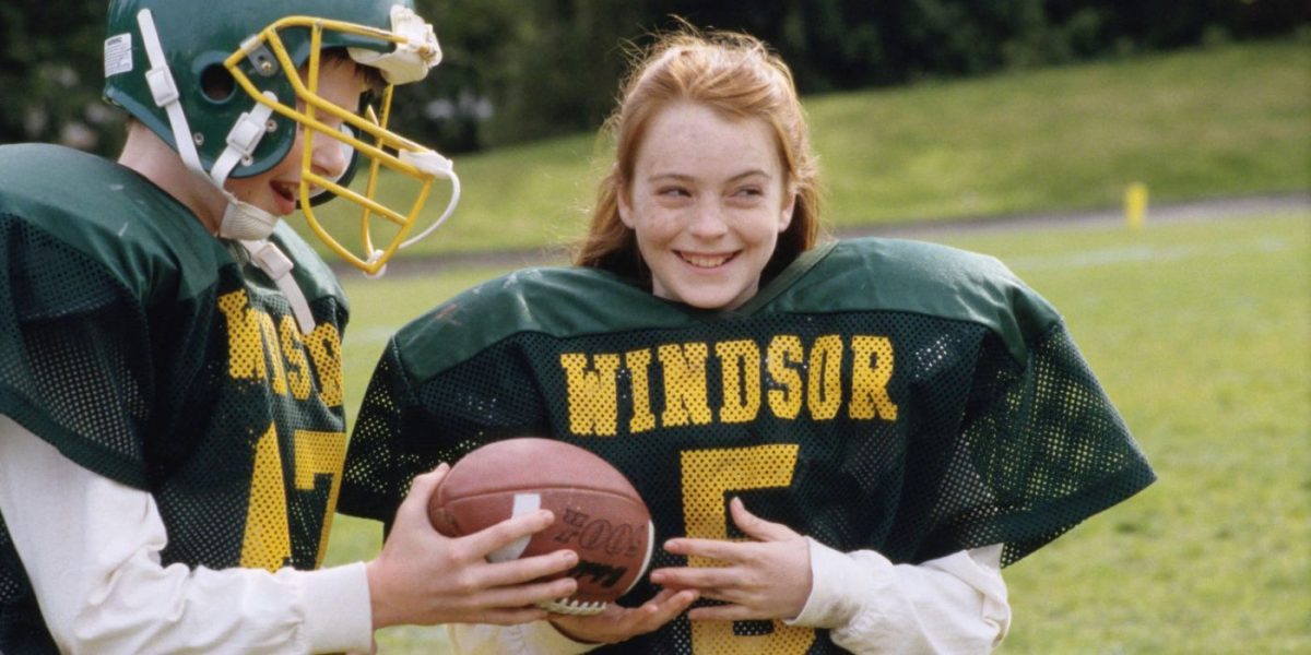 Tyra Banks ofrece su presentación de trescuela para la película para televisión de Lindsay Lohan del 2000