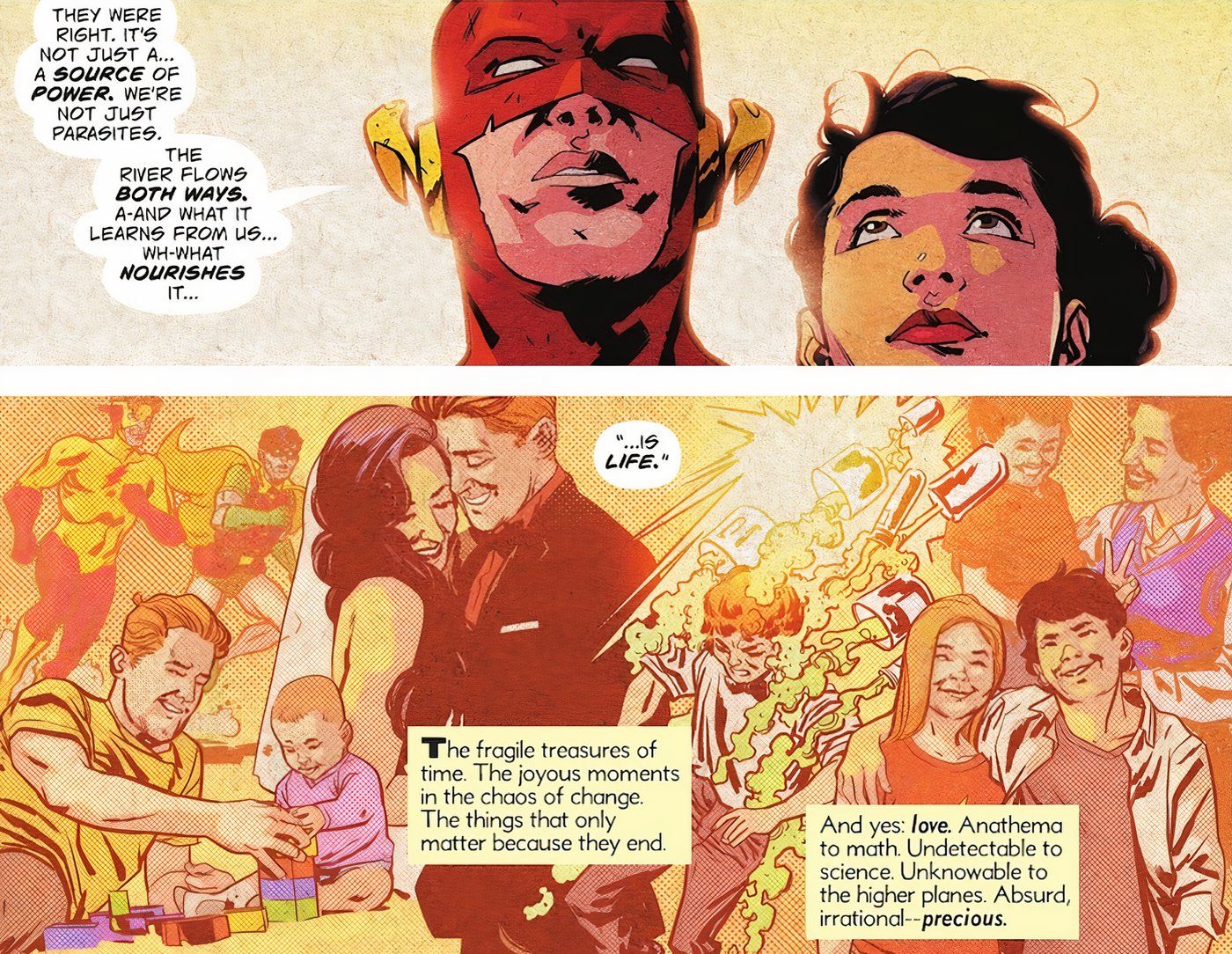 Wally revela que lo que nutre el Cambio Profundo es la vida, seguido de instantáneas de su vida con su familia