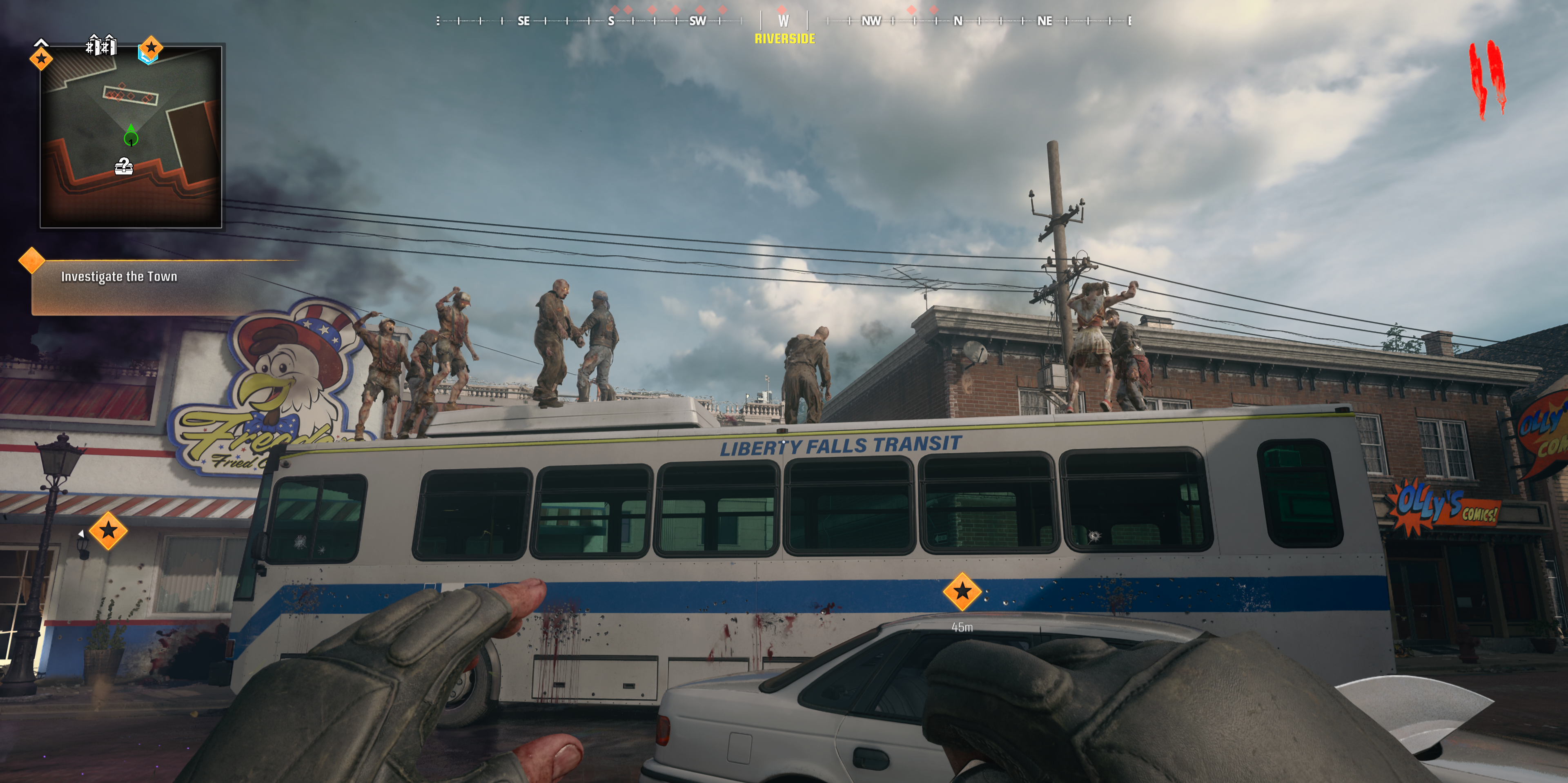 zombies en el autobús en Liberty Falls Black Ops 