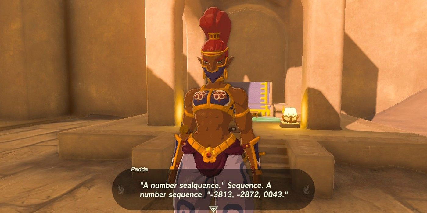Padda transmite un conjunto de coordenadas de Patricia the Sand Seal en The Legend of Zelda: Tears of the Kingdom.