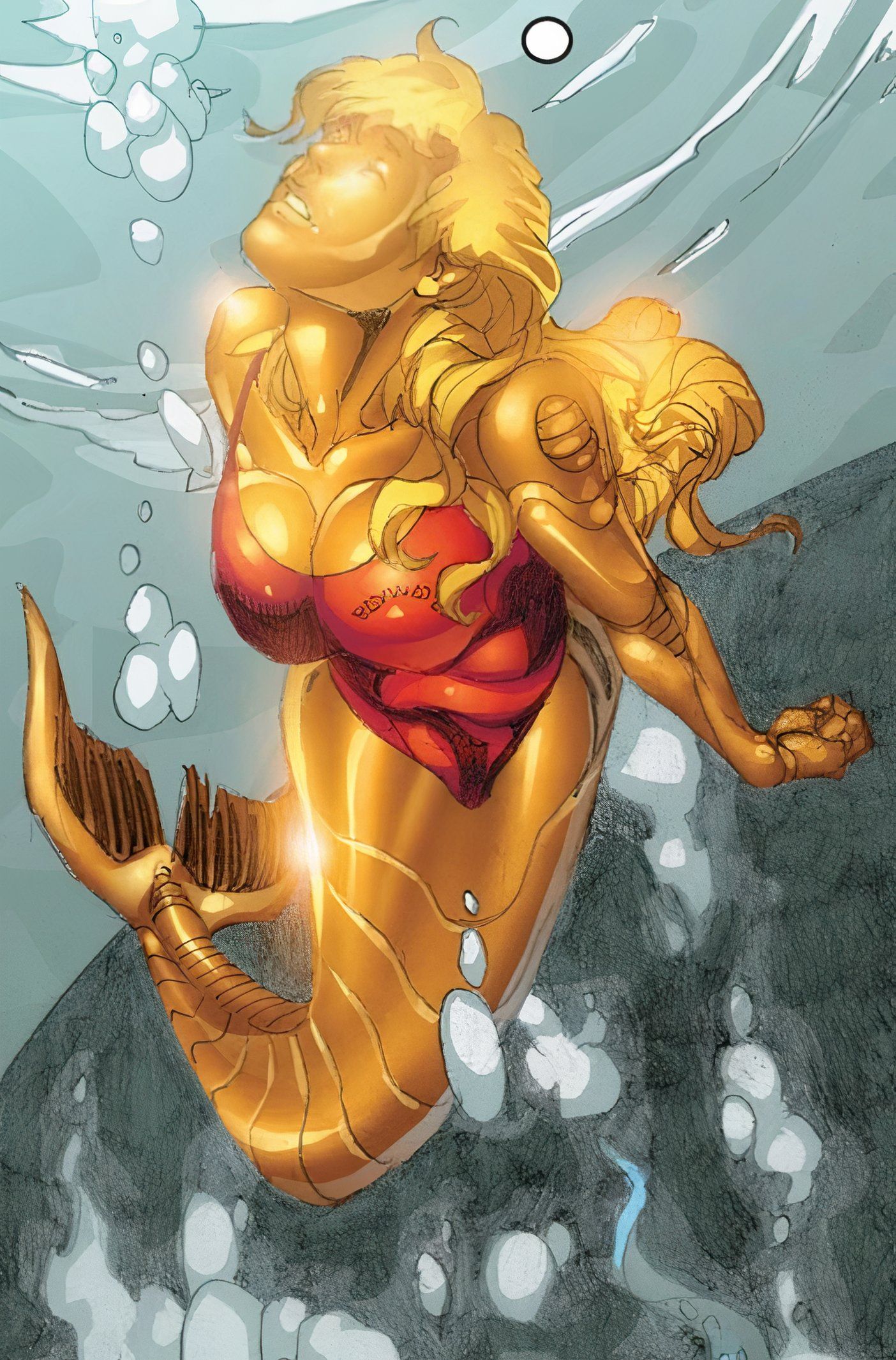 Salvavidas manifiesta poderes de sirena para sobrevivir bajo el agua