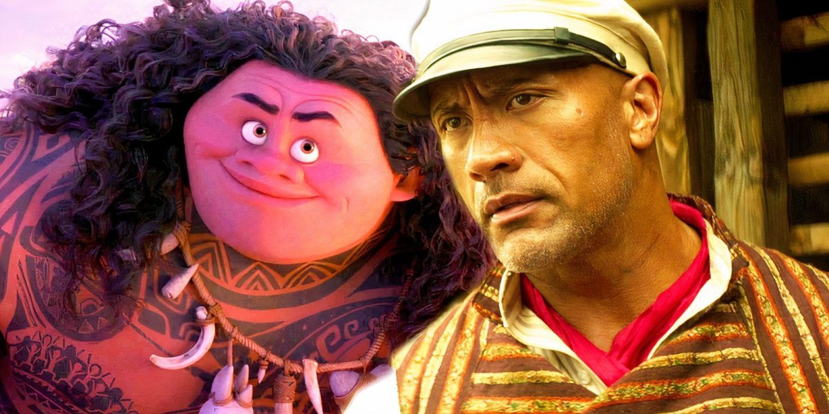 Las fotos del set de la película de acción real de Moana revelan el primer vistazo a Maui, completamente tatuada y de pelo largo, de Dwayne Johnson