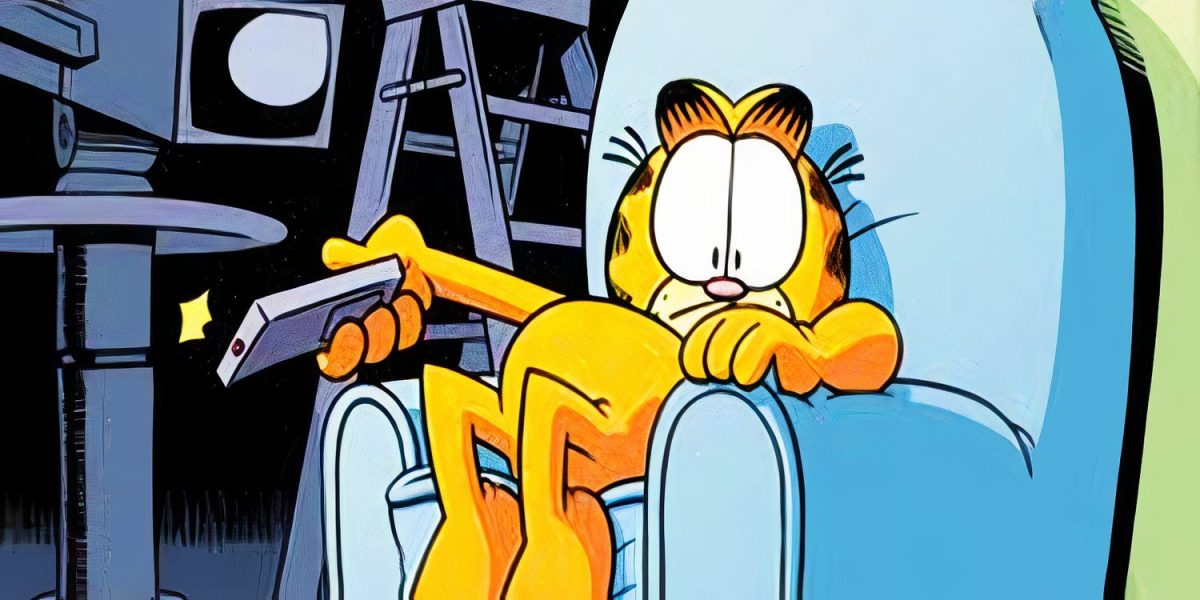 10 cómics hilarantes de Garfield sobre la televisión (y el amor/odio de Garfield, pero sobre todo amor y relación con ella)