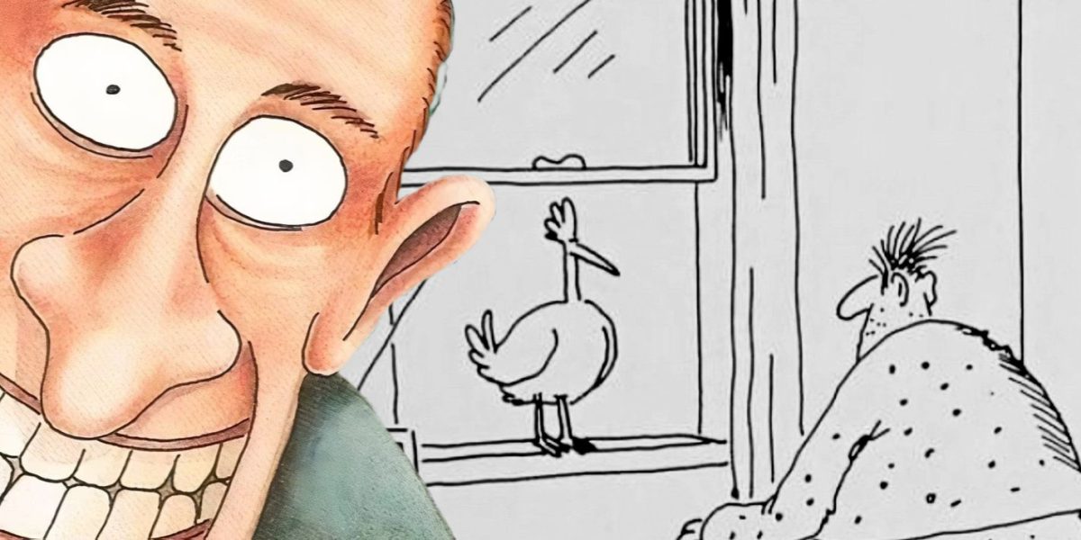 El cómic "El pollo de la depresión" de The Far Side (y cómo muestra la técnica de Gary Larson de tomar las cosas demasiado literalmente a propósito)