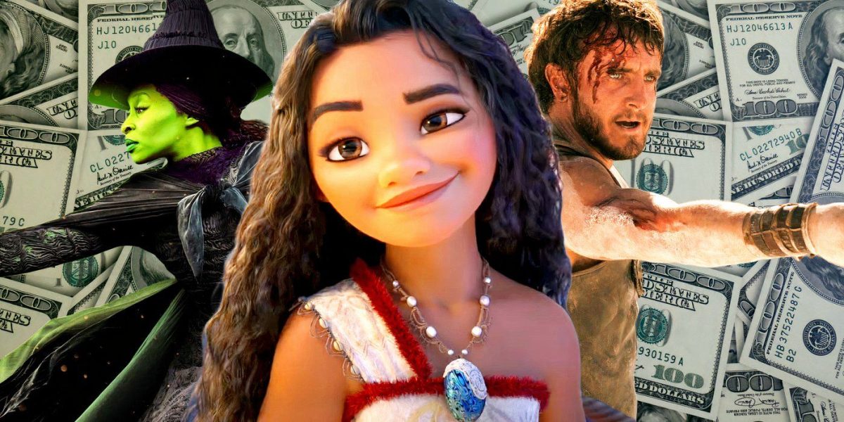 Taquilla: Moana 2, Wicked y Gladiator 2 acaban de establecer múltiples récords navideños de todos los tiempos