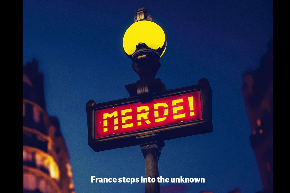 ‘Merde’; la fuerte portada de the Economist sobre la crisis política en Francia