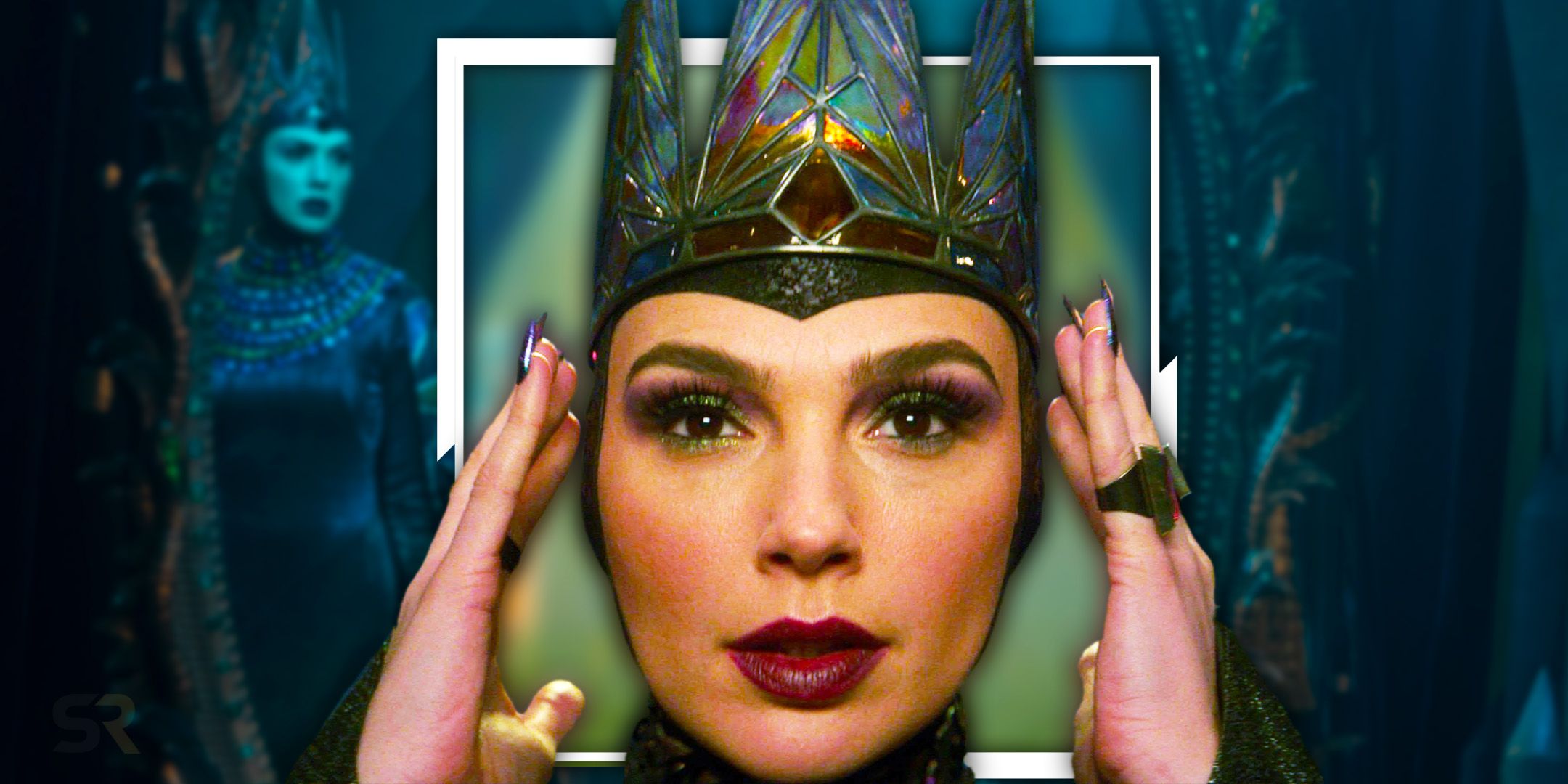 La reina malvada de Gal Gadot se enfrenta a su espejo en una nueva y ornamentada imagen de acción en vivo de Blancanieves