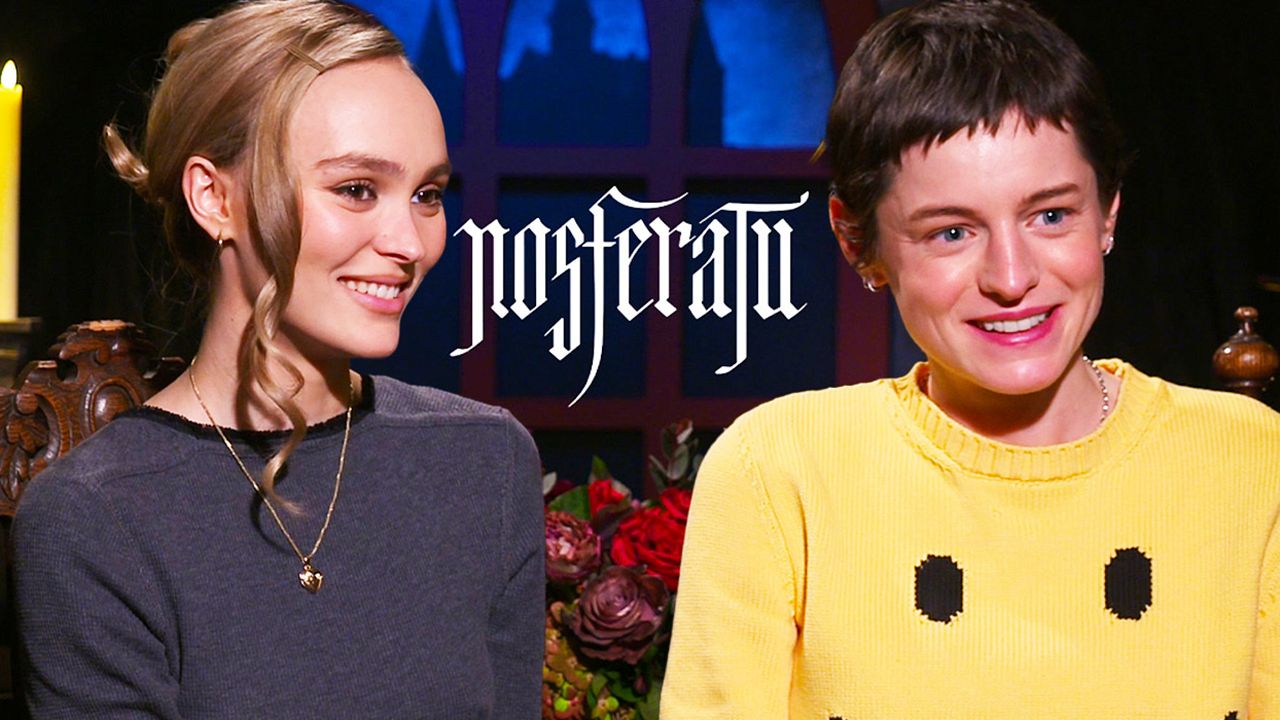 Las estrellas de Nosferatu Lily-Rose Depp y Emma Corrin revelan lo aterrador que es Bill Skarsgård en el set