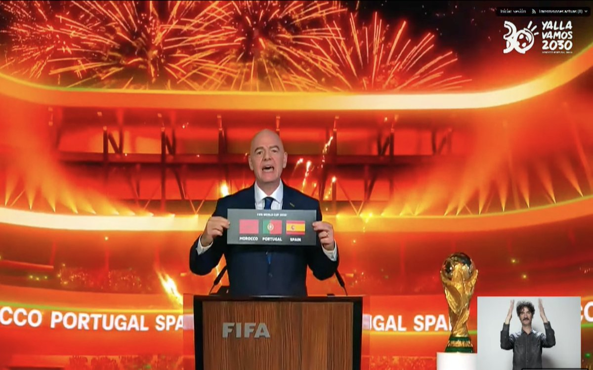 Confirma FIFA a España, Portugal y Marruecos como sede del Mundial 2030 | Video