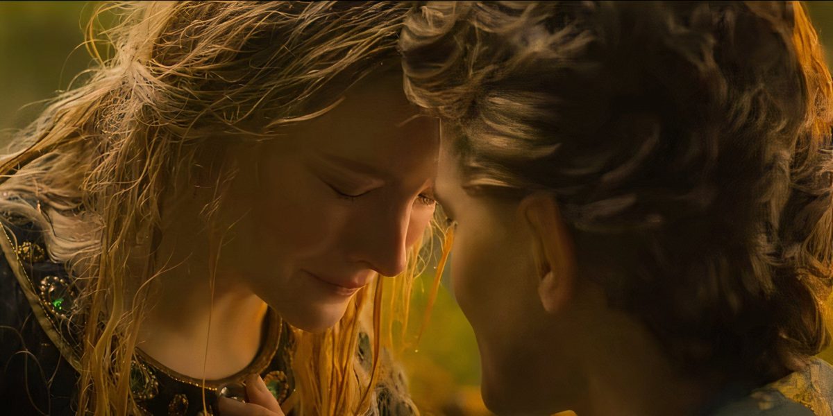 El beso de la temporada 2 de Rings Of Power de Galadriel y Elrond aclarado por la estrella y los showrunners de El señor de los anillos