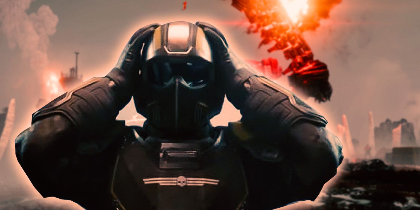 Helldivers luciendo abatidos frente a sus barcos.