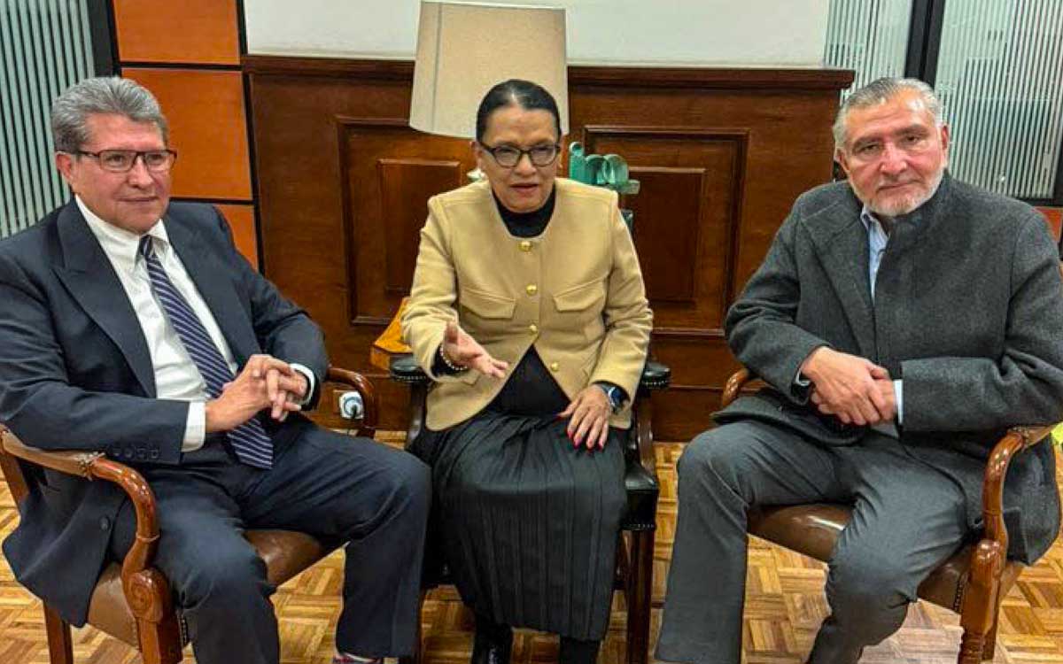 Monreal y Adán Augusto pactan en Palacio Nacional