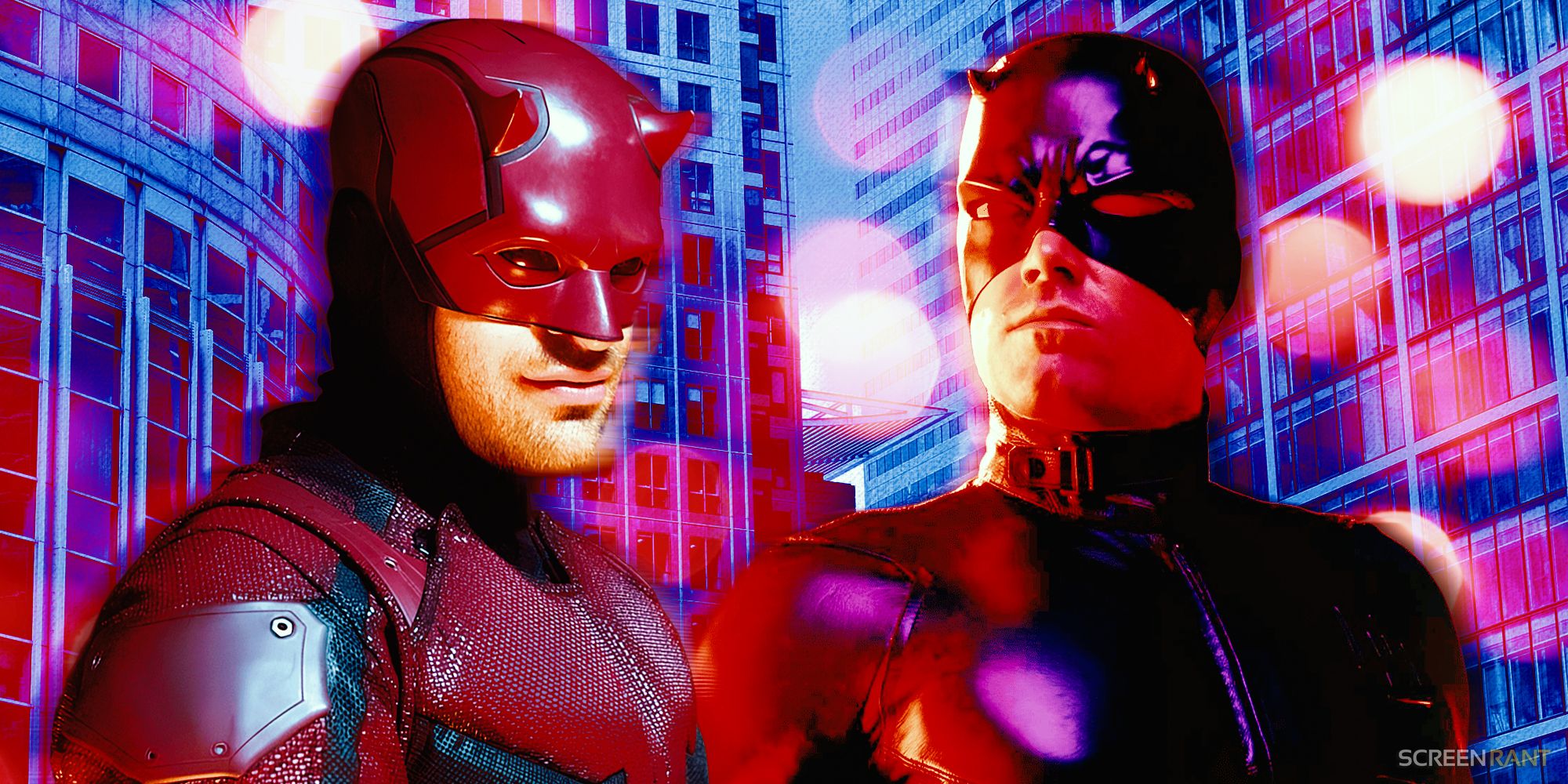 Las versiones de Ben Affleck y Charlie Cox de Daredevil se unen en Epic MCU Crossover Art