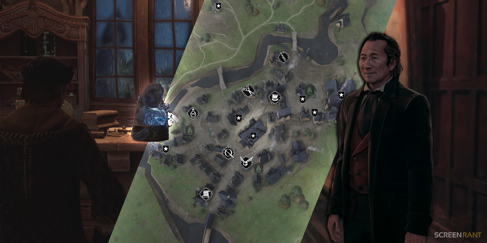 Hogwarts Legacy: todas las ubicaciones de las estatuas de semidioses de Hogsmeade