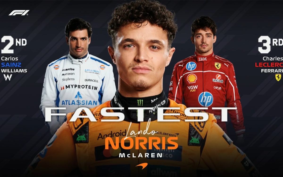 Reinicia F1 con Lando Norris (McLaren) como el más rápido en entrenamientos