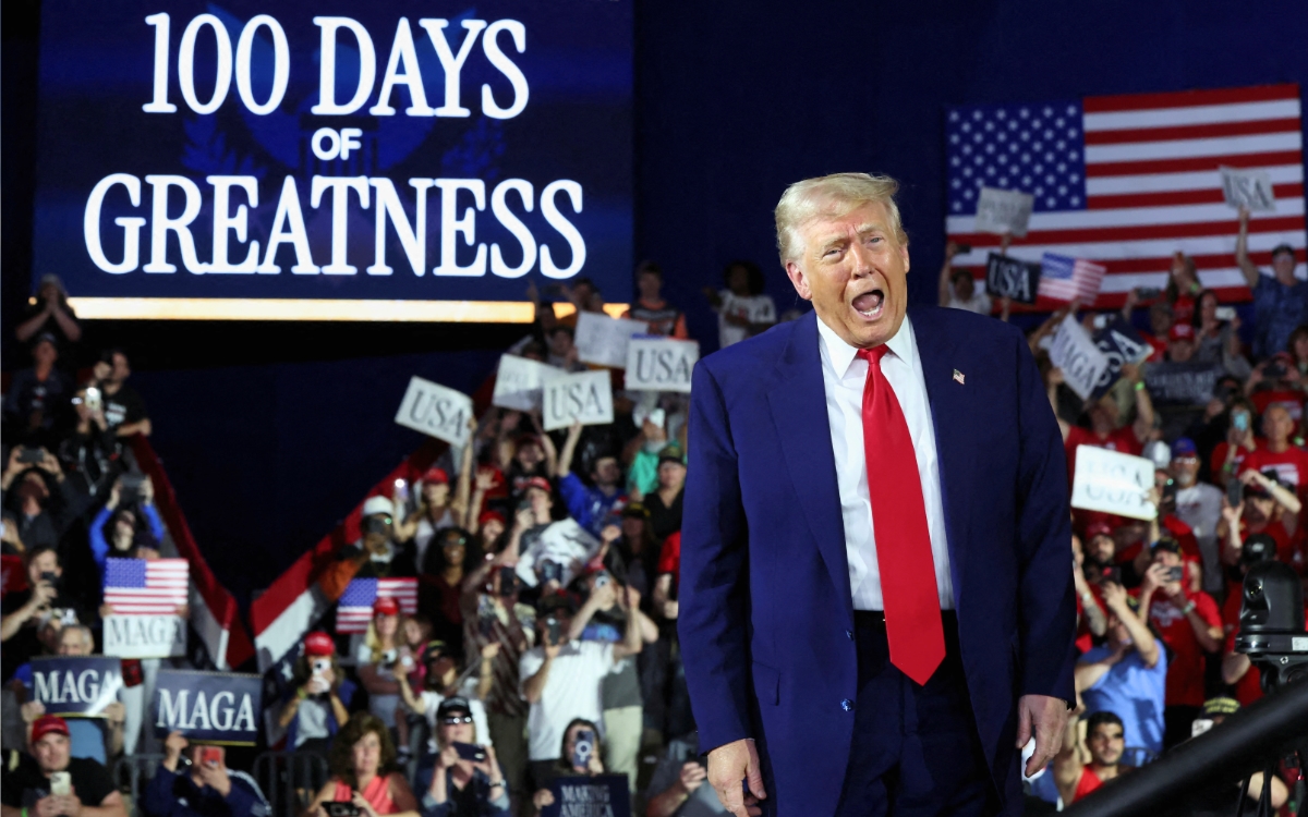 'Acabamos de empezar. Aún no han visto nada': Trump tras sus primeros 100 días