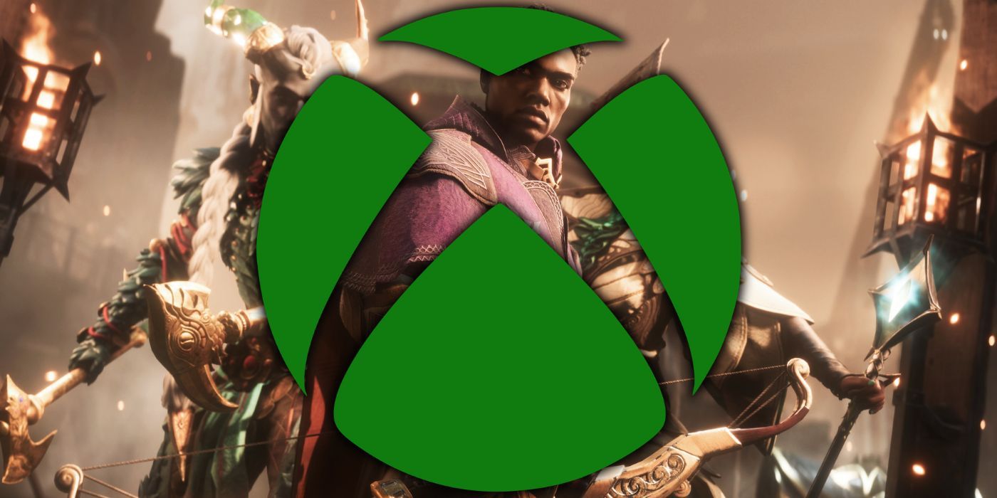 La fiesta de Dragon Age: The Veilguard con el logotipo de Xbox.