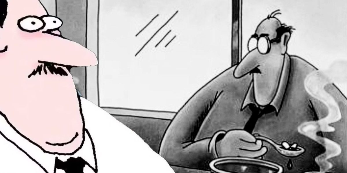 10 Far Side Comics Set At Diners
