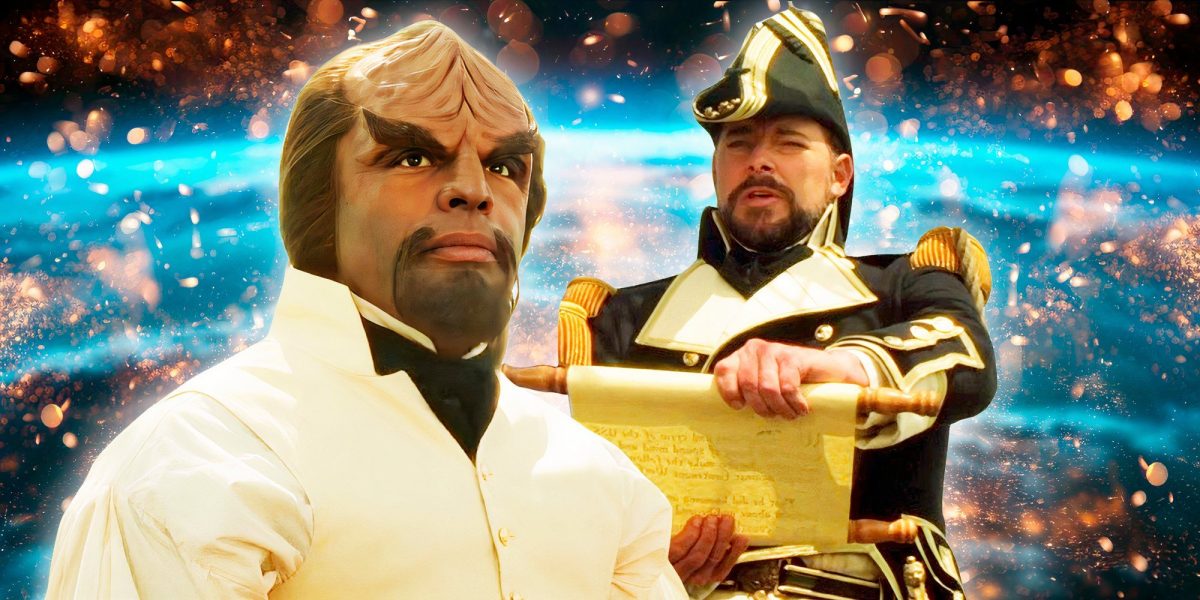 El momento más divertido de Star Trek Generations fue Riker en secreto que se venía de Worf por salir con Troi