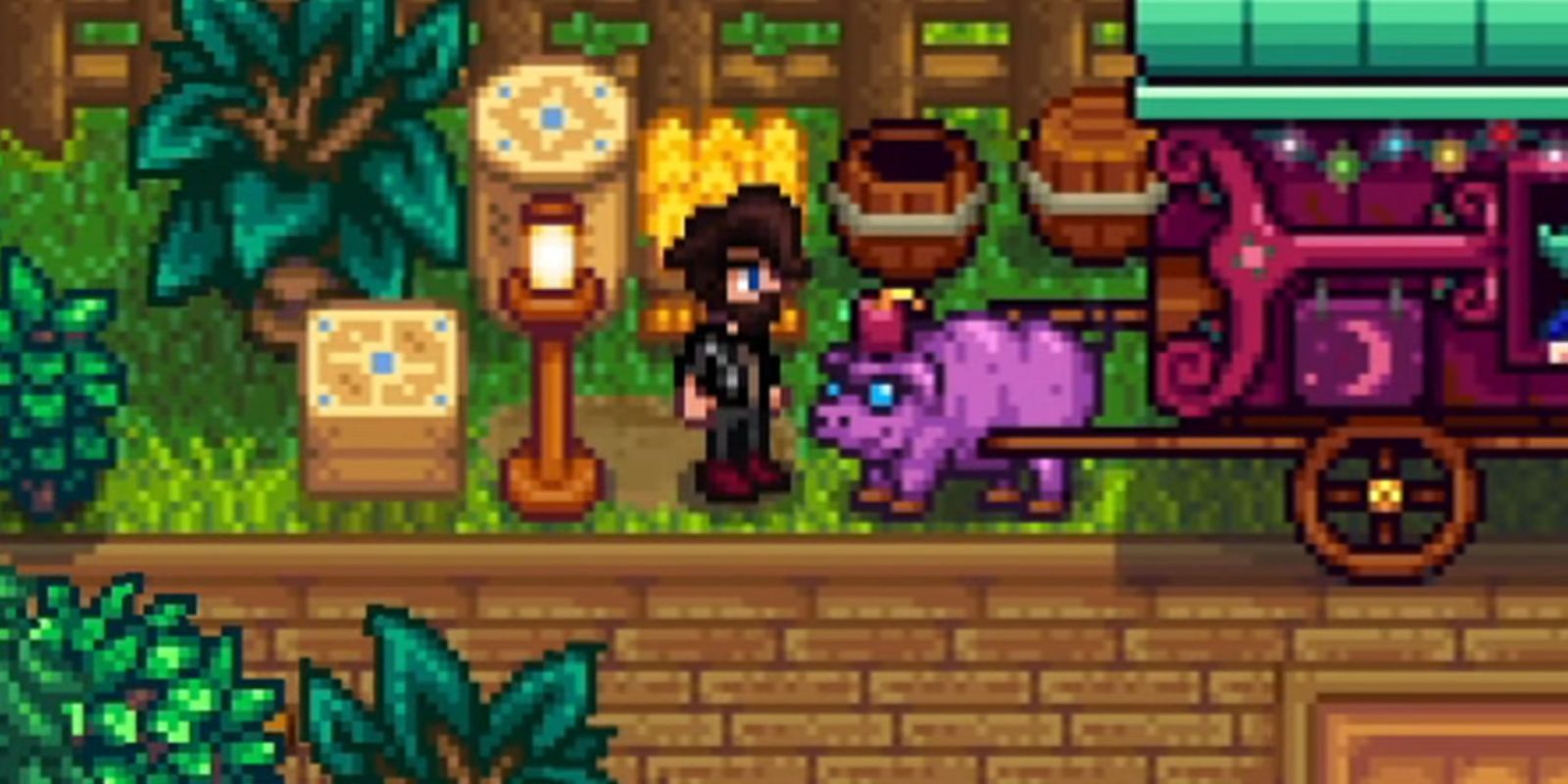 Stardew Valley Mystery Hat on the Travel Merchants Pig en video de YouTube SharkyGames