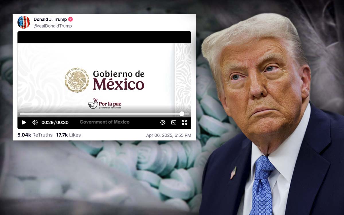 Trump comparte en su red social campaña de México contra el fentanilo