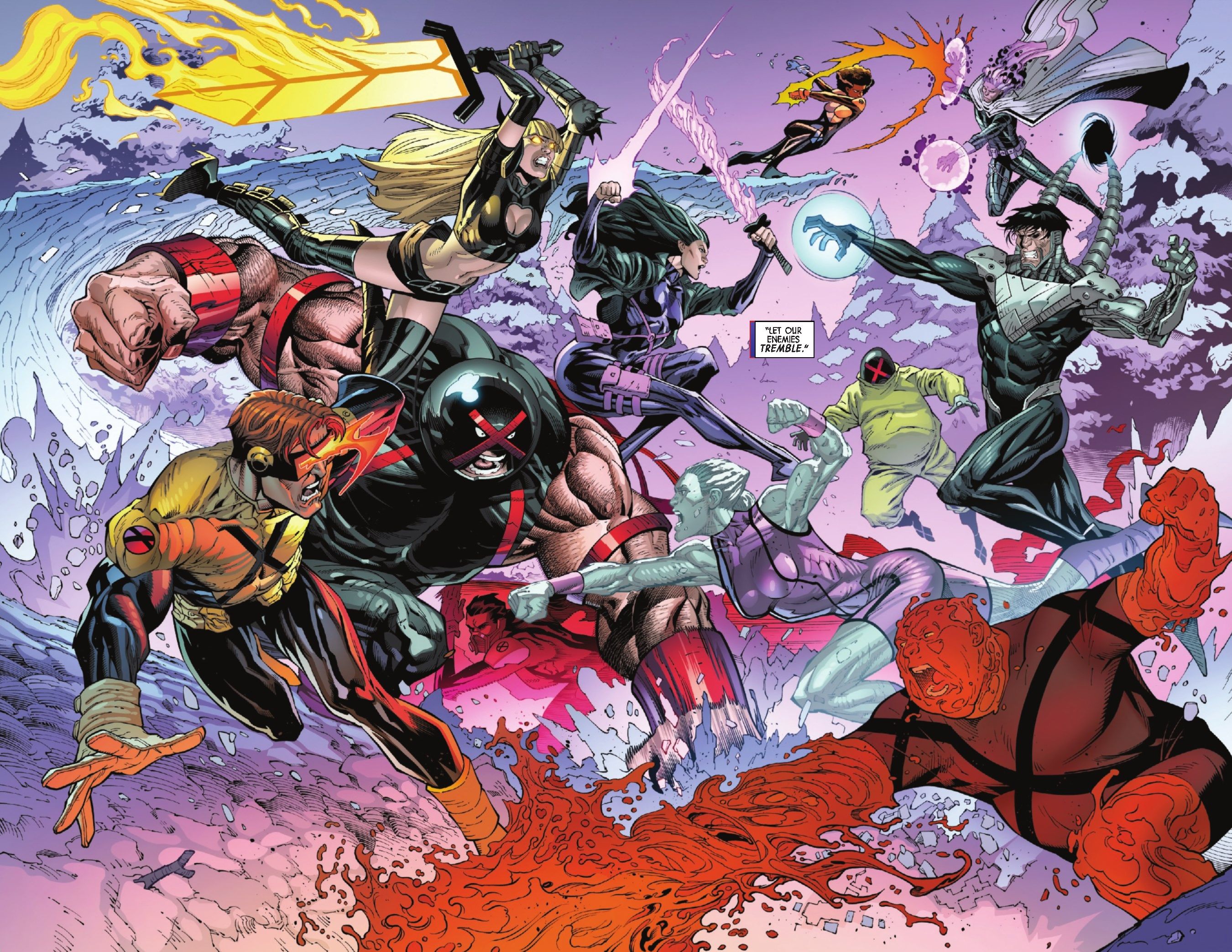 X-Men y 3k X-Men luchan entre sí