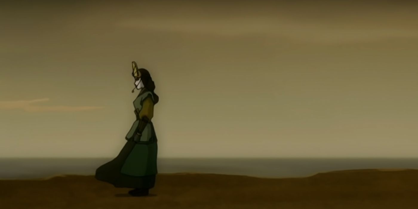 Kyoshi de pie solo en Avatar: The Last Airbender