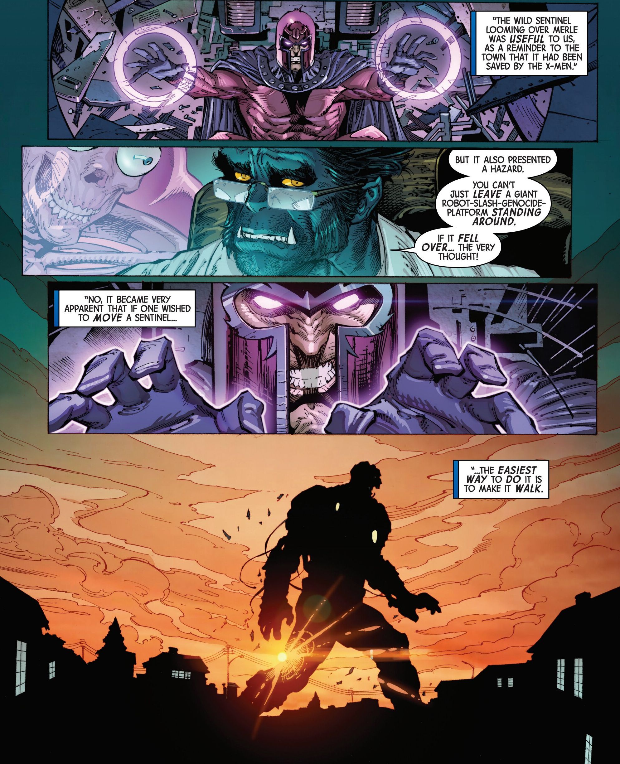 Pilotos de Magneto Sentinal con Bestia y Glob