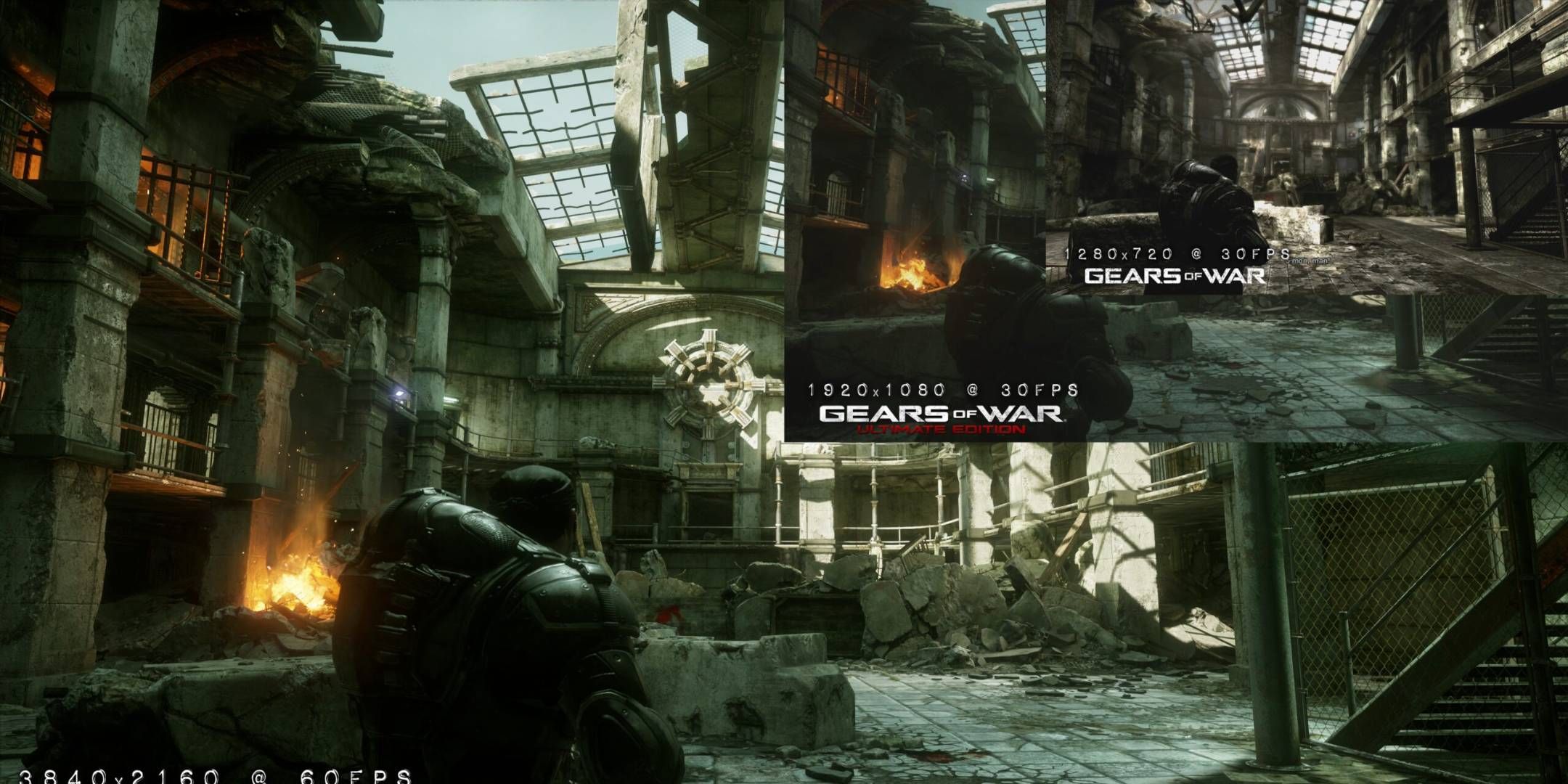 Gears of War: comparación de resolución recargada