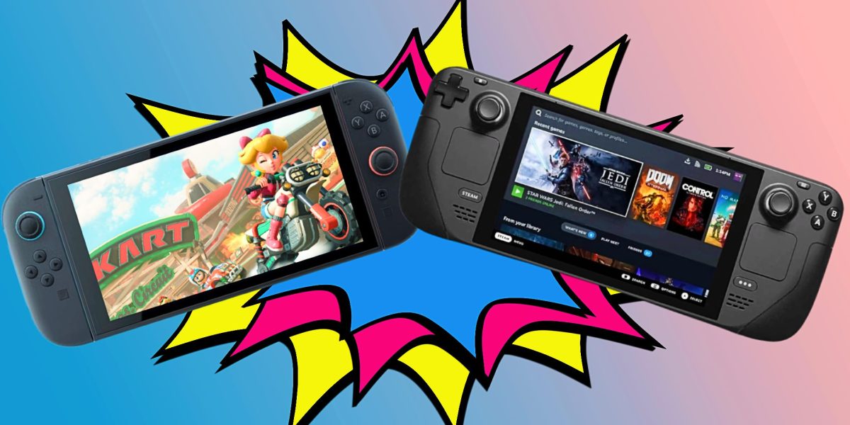 Switch 2 vs. Comparación de hardware de cubierta de vapor