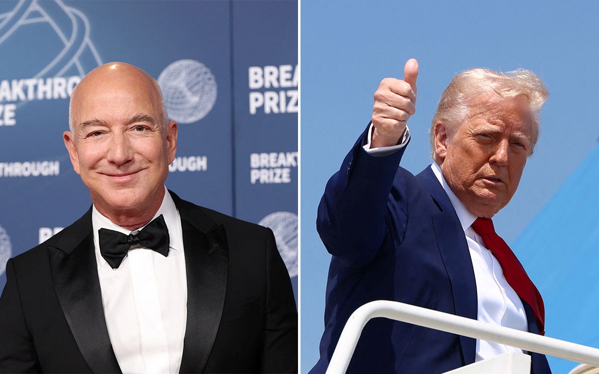 Amazon niega mostrar el costo extra por aranceles; Trump elogia a Bezos