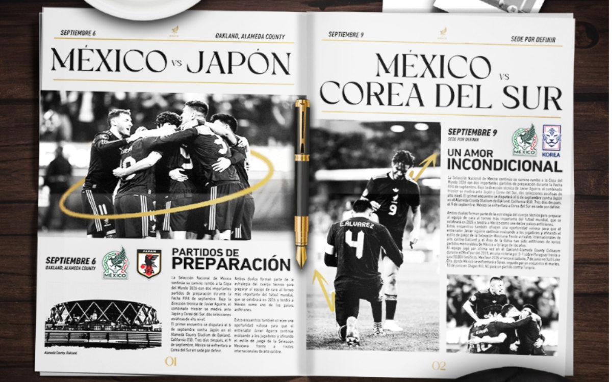Japón y Corea del Sur, rivales del Tricolor en septiembre