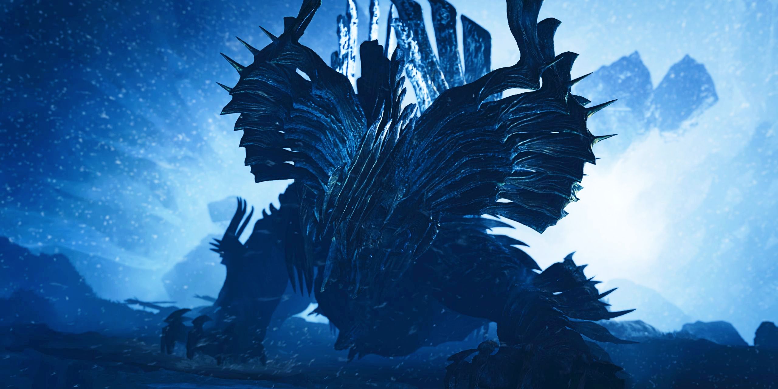 Jin Dahaad en el campo de batalla en Monster Hunter Wilds.