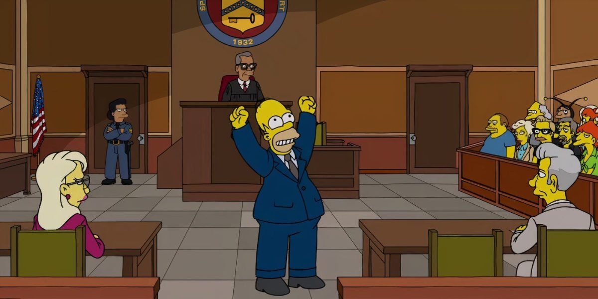 The Simpsons le da a Homer su mejor defensa legal pero después de 36 temporadas