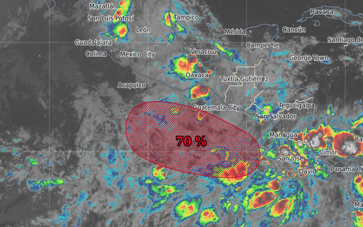 Aumenta al 70% la probabilidad de formación de ciclón frente a costas de Oaxaca y Chiapas