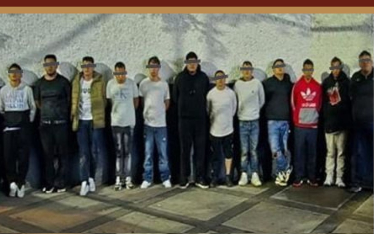 Caen 15 personas con armas y droga en CDMX; entre ellos, 3 menores de edad y uno con antecedentes