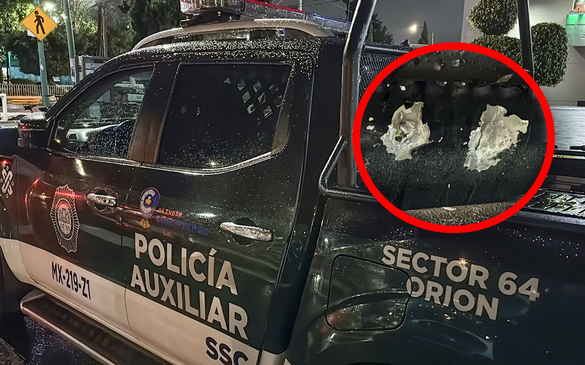 Disparan contra el vehículo del jefe de la Policía Auxiliar en Cuauhtémoc; alcaldesa exige investigación