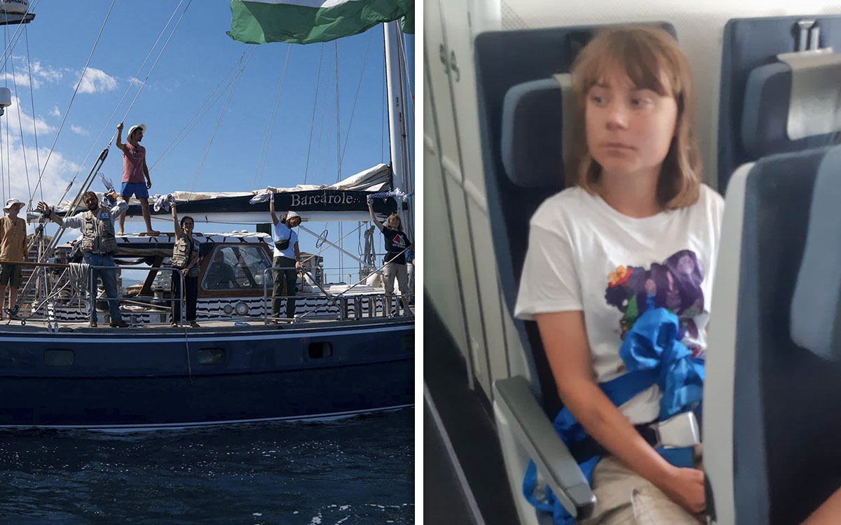 Israel inicia deportación de activistas del barco 'Madleen'; difunde fotos de Greta Thunberg en avión