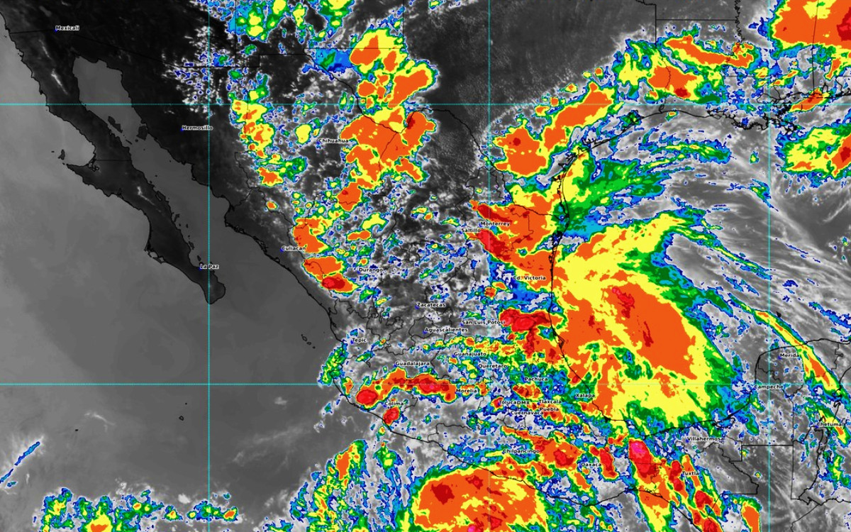 Lluvias de intensas a extraordinarias en 8 estados de México