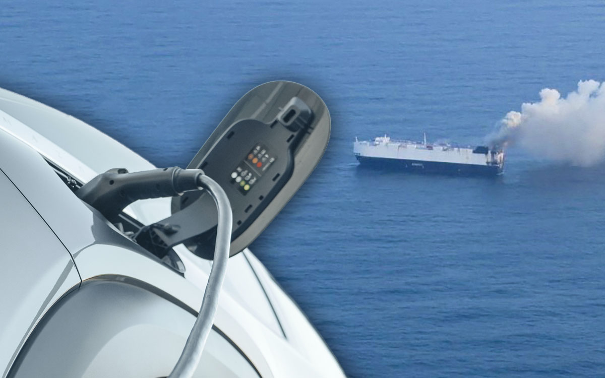 Un auto eléctrico puede convertirse en una 'verdadera antorcha' en altamar, alerta capitán