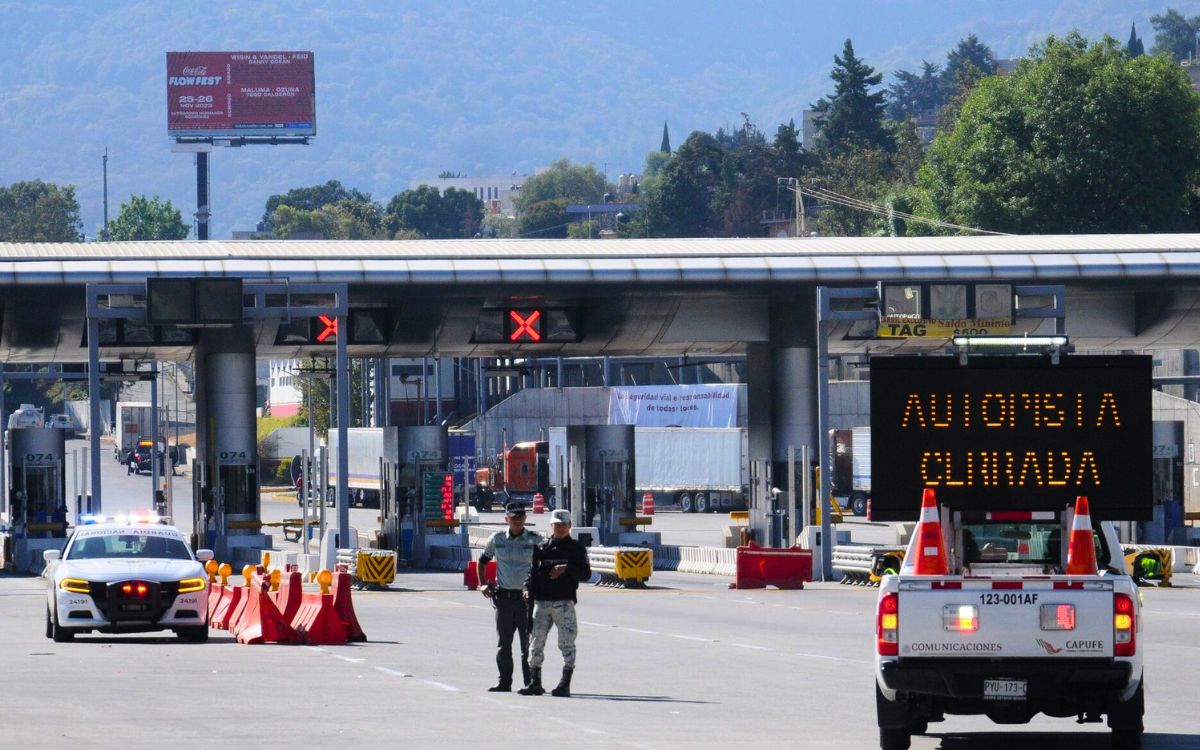 Cierres parciales en autopista Cuernavaca-Acapulco por obras de mantenimiento