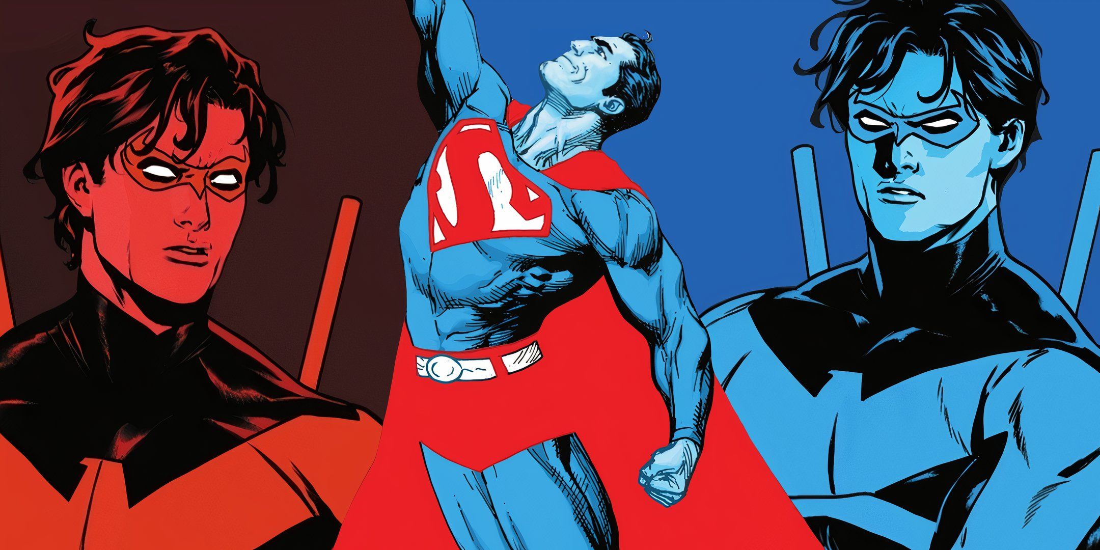 Superman y Nightwing Red and Blue DC