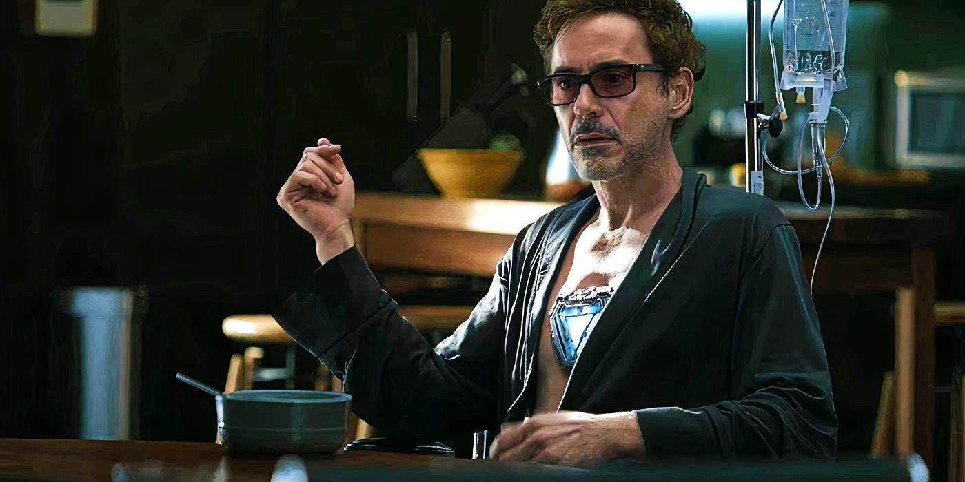 Me acabo de dar cuenta de cómo la primera línea de brutal Iron Man para cohetear en Avengers: Finjame se vuelve después de Guardians of the Galaxy Vol. 3