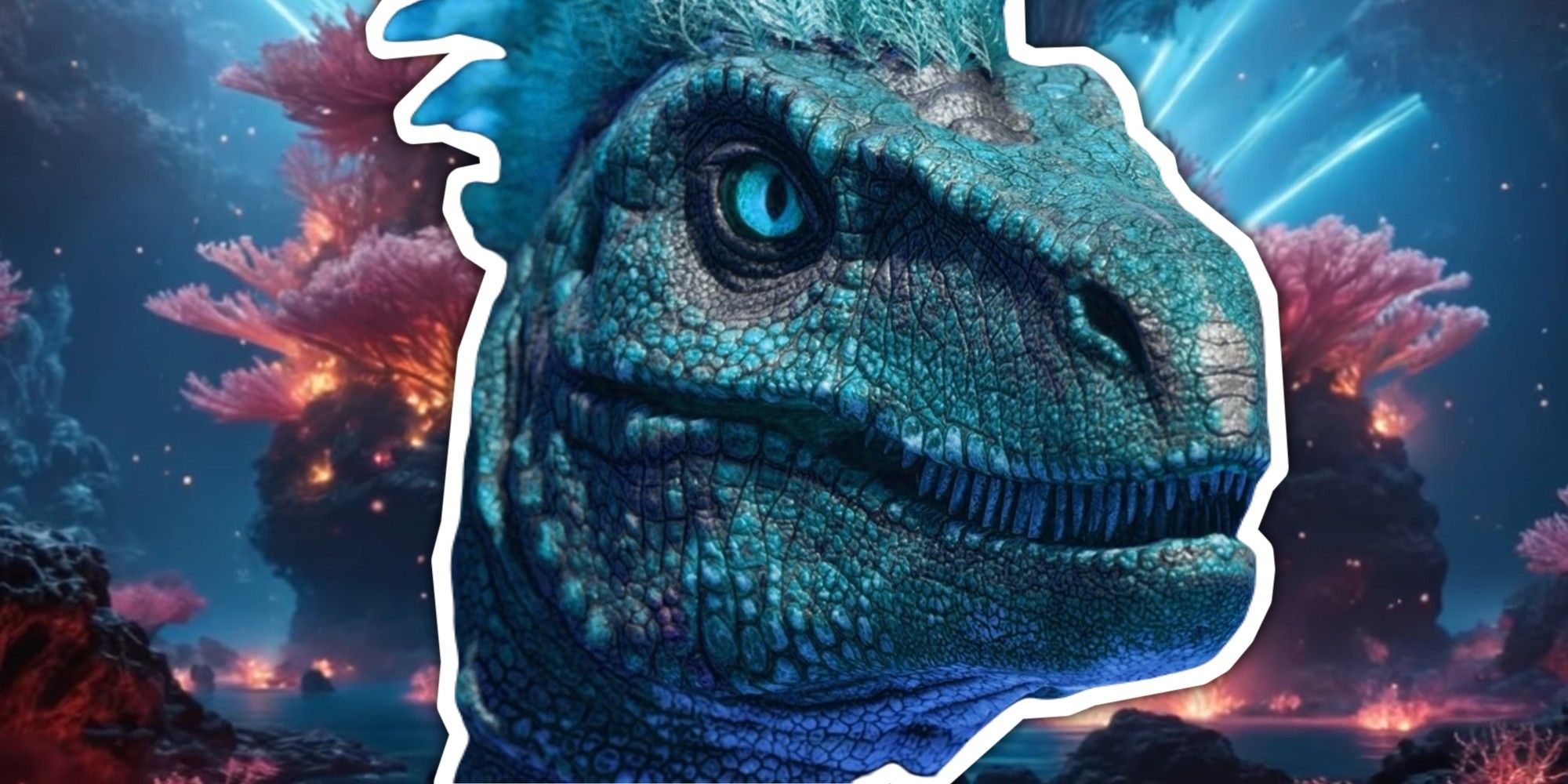 Ark Aquatica Blue Rapter sobre un fondo del trailer.
