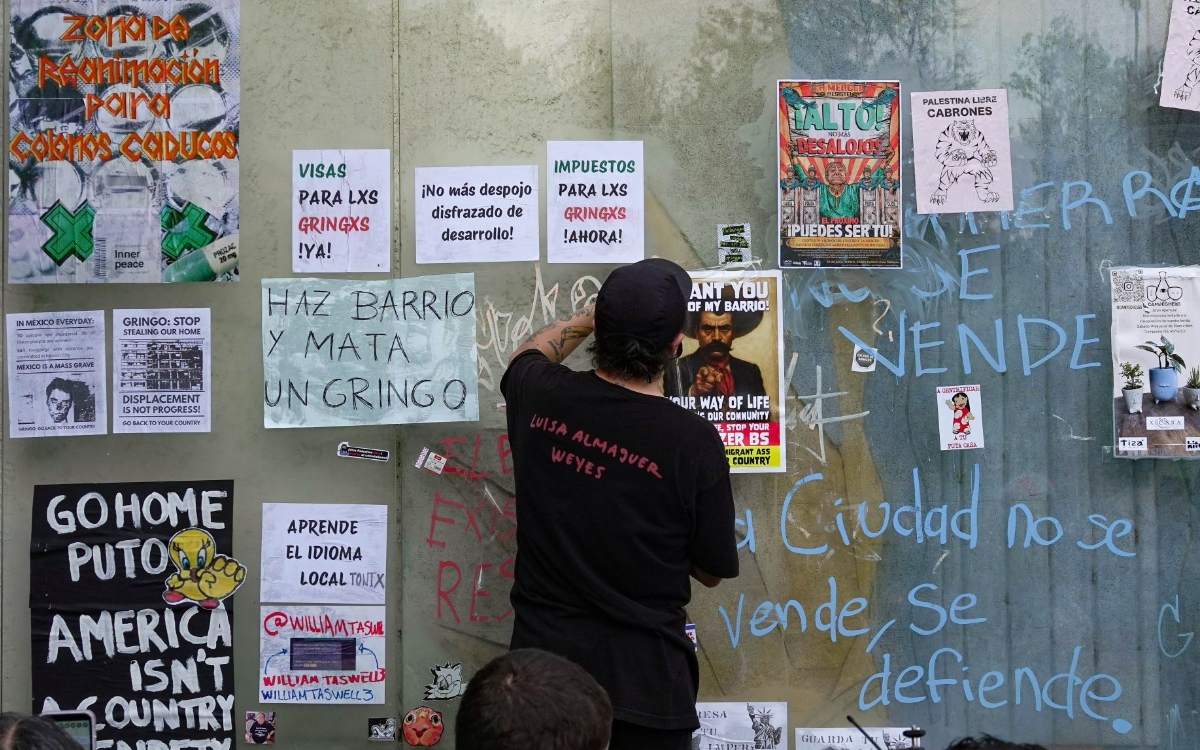 Videos | ¡Fuera gringos! Protestan contra la gentrificación en la CDMX