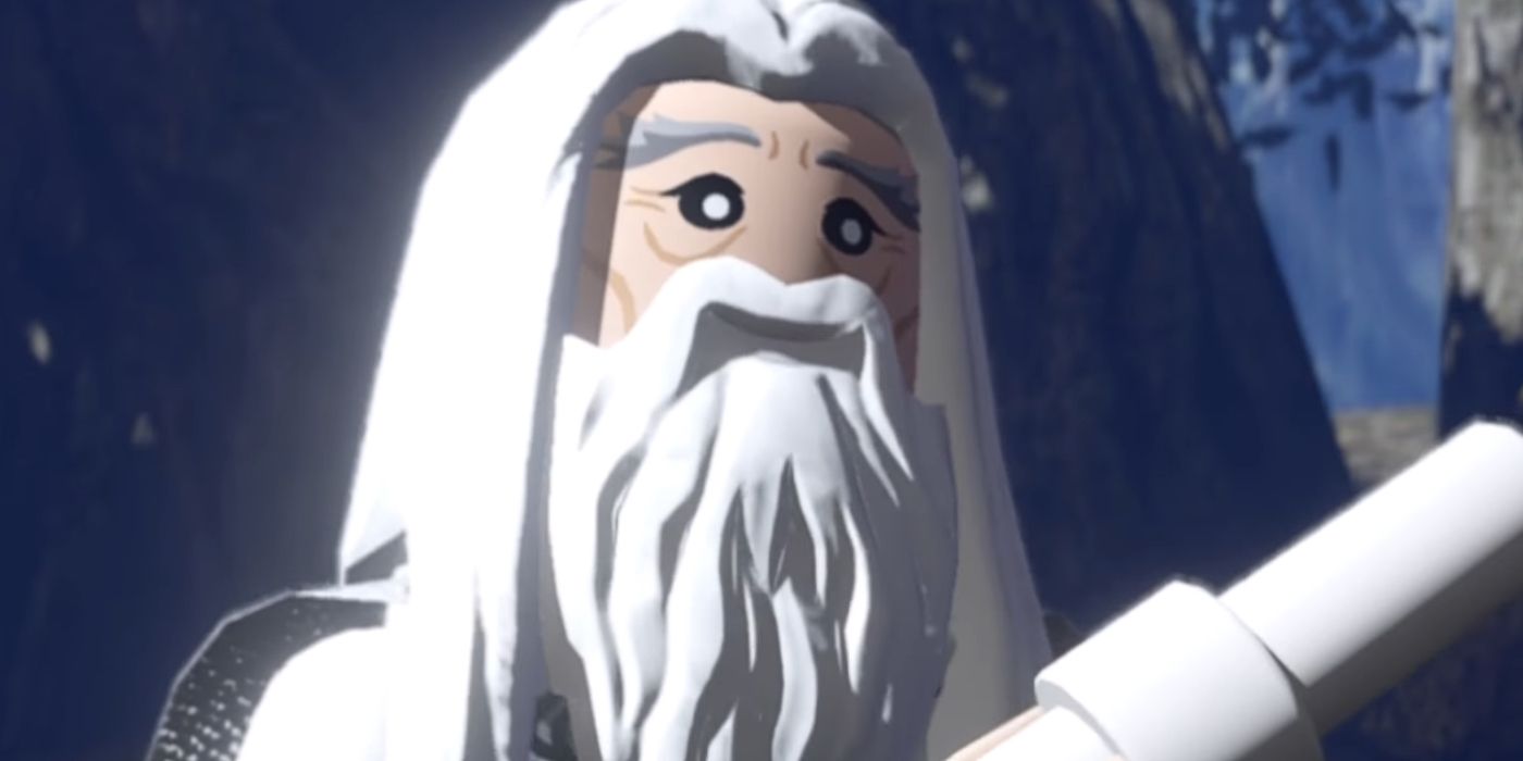 Gandalf the White en Lego Lotr mientras emerge en Fanghorn Forest.