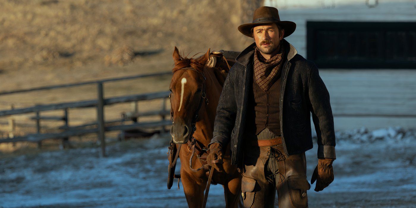 Spencer de pie con su caballo en el final de la temporada 2 de 1923