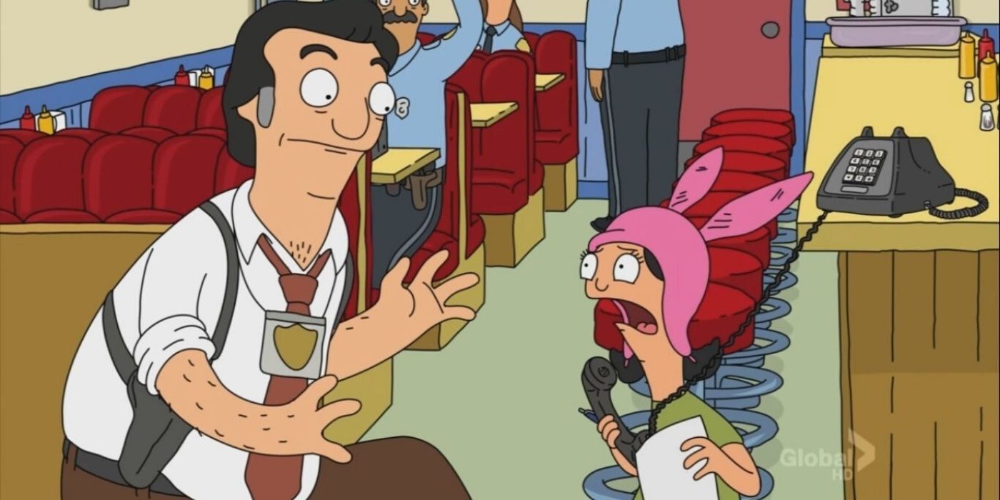Louise grita al sargento Bosco en el restaurante en Bob's Burgers