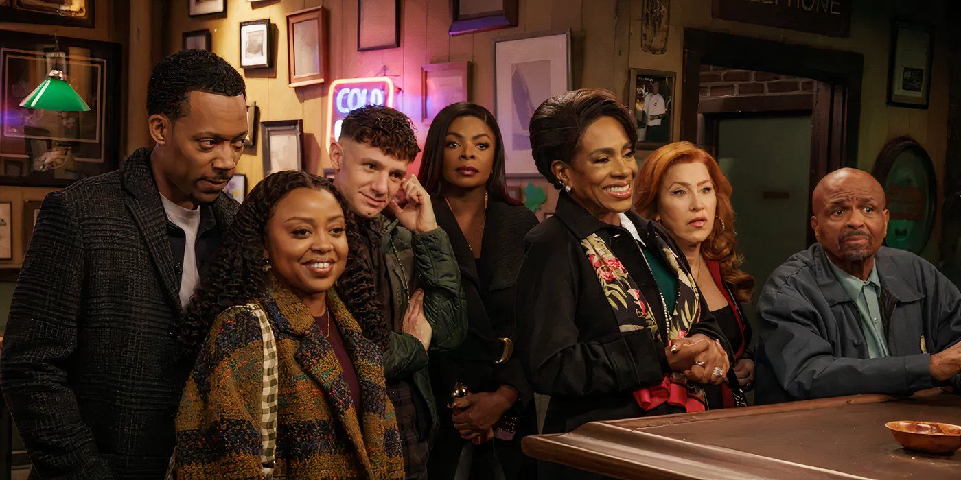 El elenco de Abbott Elementary en Paddy's Pub en It's Always Sunny en Filadelfia