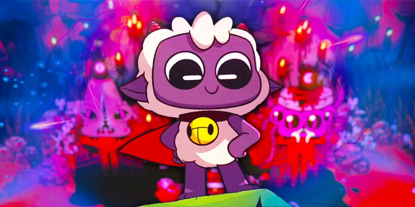 Culto de la oveja de cordero frente a un fondo borroso.